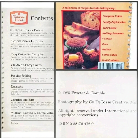 Vintage 1985 Duncan Hines Quick & Easy Baking Cookbook — Spiral Bound - Picture 12 of 13